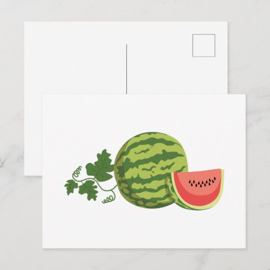 Wassermelone Postkarte (Vorne/Hinten)
