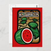 Wassermelone Postkarte (Vorne/Hinten)