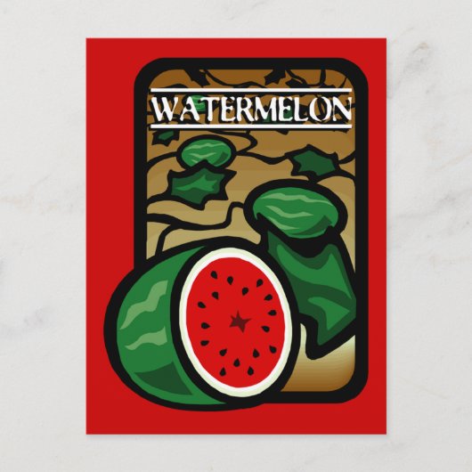 Wassermelone Postkarte (Vorderseite)