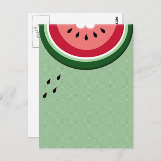 Wassermelone Postkarte (Vorne/Hinten)
