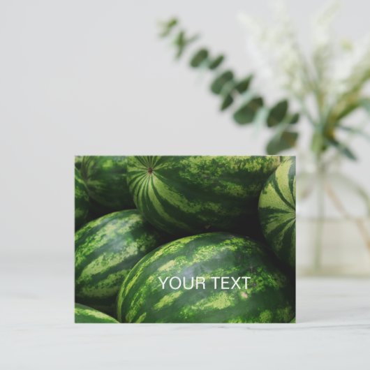 Wassermelone Postkarte (Stehend Vorderseite)