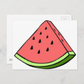 Wassermelone Postkarte (Vorne/Hinten)