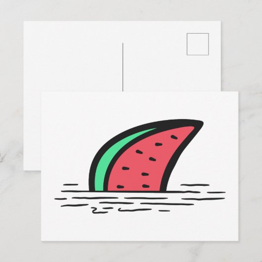Wassermelone Postkarte (Vorne/Hinten)
