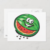 Wassermelone Postkarte (Vorne/Hinten)