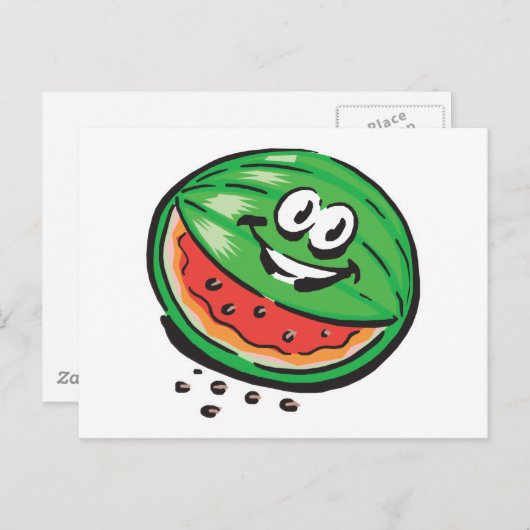 Wassermelone Postkarte (Vorne/Hinten)