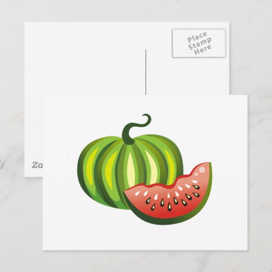 Wassermelone Postkarte (Vorne/Hinten)