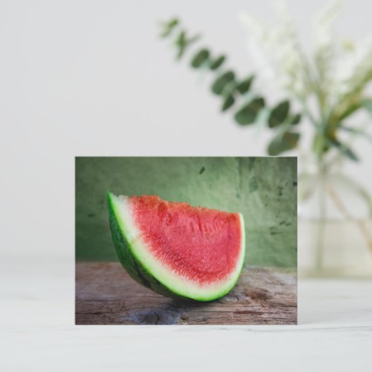 Wassermelone Postkarte (Stehend Vorderseite)
