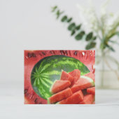 Wassermelone Postkarte (Stehend Vorderseite)