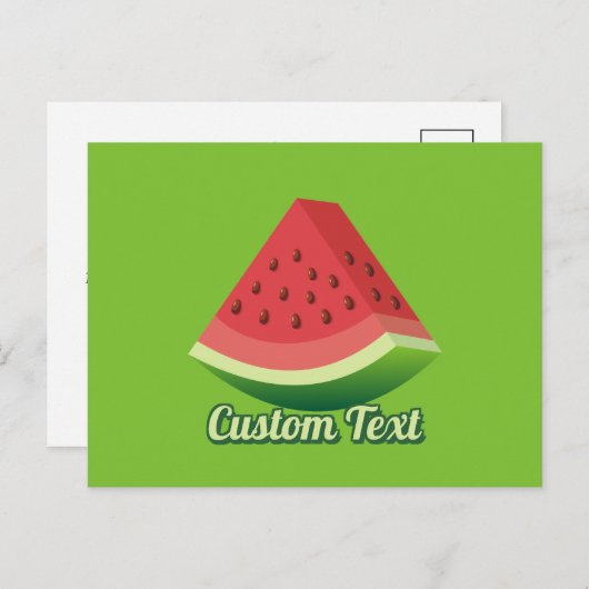 Wassermelone Postkarte (Vorne/Hinten)