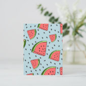 Wassermelone Postkarte (Stehend Vorderseite)