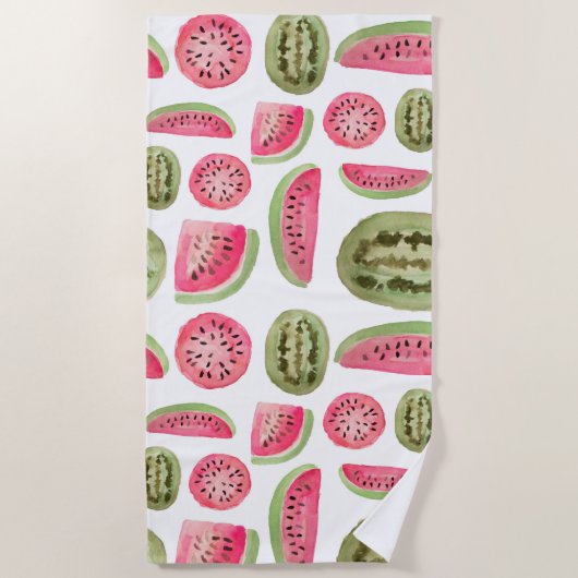 Wassermelone Print Beach Handtuch (Vorderseite)