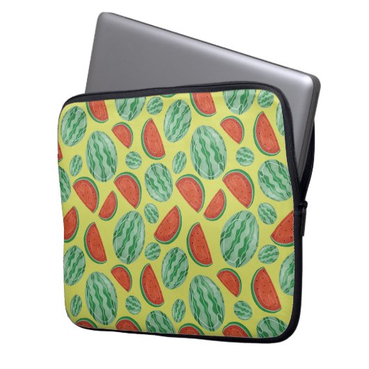 Wassermelone Print Laptop Sleeve (Vorderseite Links)