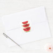 Wassermelone Quadratischer Aufkleber (Umschlag)