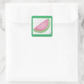 Wassermelone Quadratischer Aufkleber (Tasche)