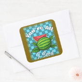 Wassermelone Quadratischer Aufkleber (Umschlag)