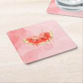 Wassermelone Rechteckiger Pappuntersetzer (angewinkelt)