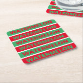 Wassermelone Rechteckiger Pappuntersetzer (angewinkelt)