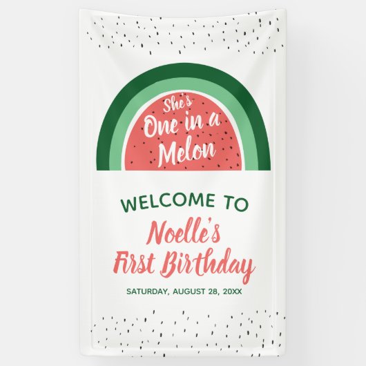 Wassermelone Regenbogen, Sie ist eins in einem Mel Banner (Vertikal)