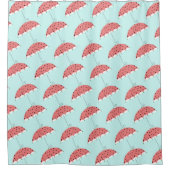 Wassermelone-Regenschirm-Muster Duschvorhang (Vorderseite)