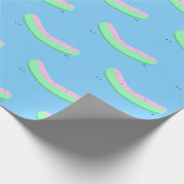 Wassermelone Rind and Seeds Kawaii Food Geschenkpapier (Ecke)