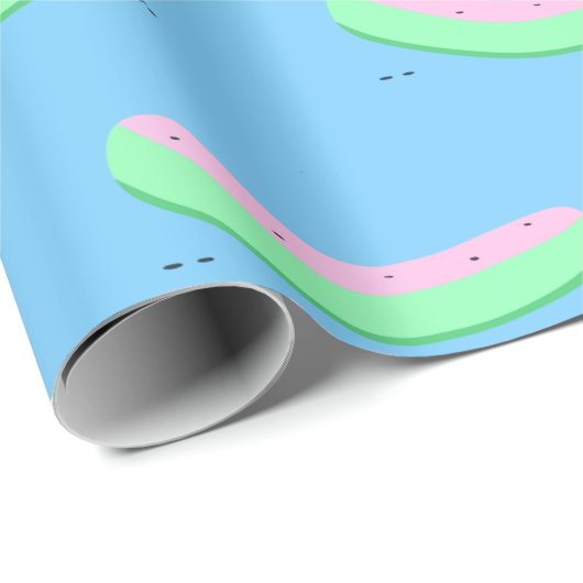 Wassermelone Rind and Seeds Kawaii Food Geschenkpapier (Rolleneckpunkt)