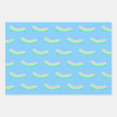 Wassermelone Rind and Seeds Kawaii Food Geschenkpapier Set (Vorderseite)