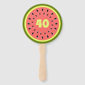 Wassermelone Rosa Alter 40 Fächer (Rückseite)