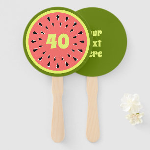 Wassermelone Rosa Alter 40 Text Fächer