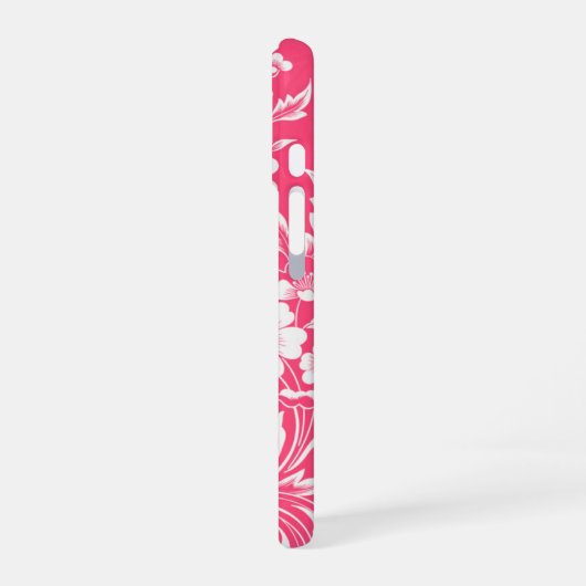 Wassermelone Rosa Bläserwirl iPhone 16 Hülle (Linke Seite)