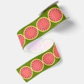 Wassermelone Rosa breit Satinband (Rückseite)