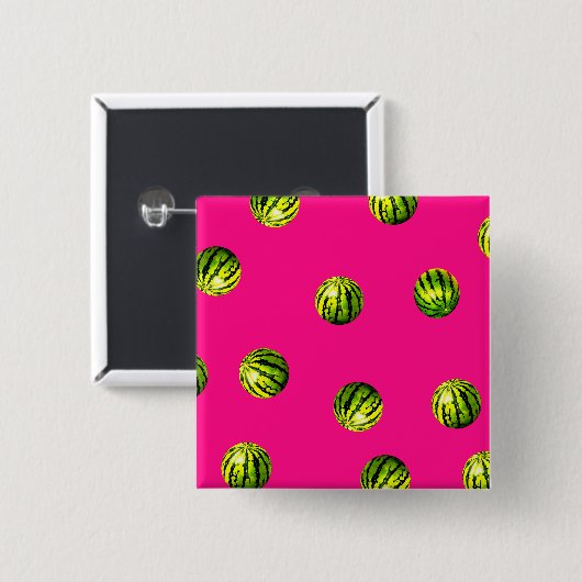 Wassermelone rosa button (Vorne & Hinten)