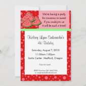 Wassermelone Rosa Einladung (Rückseite)