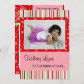 Wassermelone Rosa Einladung (Vorne/Hinten)