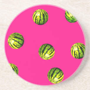 Wassermelone rosa getränkeuntersetzer