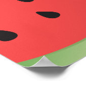 Wassermelone Rosa Lila Mitte Jahrhundert Modernes  Poster (Ecke)