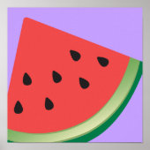 Wassermelone Rosa Lila Mitte Jahrhundert Modernes  Poster (Vorne)