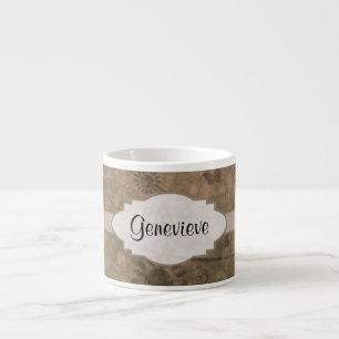 Wassermelone Rosa Retro Abstrakte Namplate Espressotasse