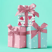 Wassermelone, rosa und blau, Set 3 Geschenkpapier Set