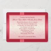 Wassermelone Rosa und Elfenbeinflora Einladung (Rückseite)