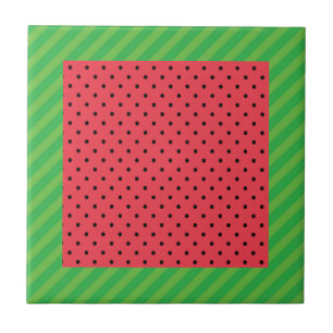 Wassermelone rosa und grüne Sommermuster Fliese
