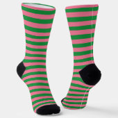 Wassermelone Rosa und grüne Streifen Socken (Gewinkelt)