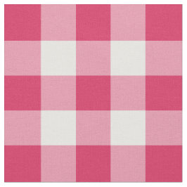 Wassermelone-rosa und weißes Gingham-Muster-Gewebe Stoff