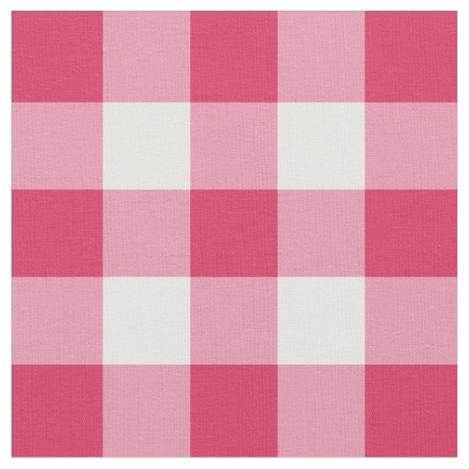 Wassermelone-rosa und weißes Gingham-Muster-Gewebe Stoff (Nahaufnahme)