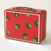 Wassermelone Rot mit Samen Metall Lunch Box (Rückseite)