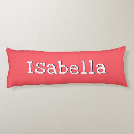 Wassermelone Rot Personalisiert Einfach Trendy Mod Seitenschläferkissen (Rückseite)