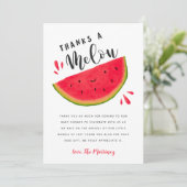 Wassermelone Rot und Rosa Babydusche Dankeskarte (Stehend Vorderseite)