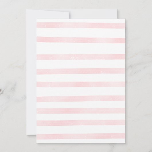 Wassermelone Rot und Rosa Babydusche Dankeskarte (Rückseite)