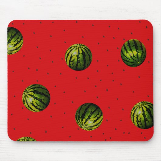 Wassermelone Rot und Samen Mousepad (Vorne)