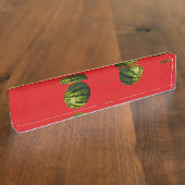Wassermelone Rot und Samen Namensplakette (Seite)