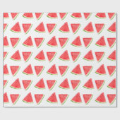 Wassermelone Rote Frucht Aquarellfarbe Muster Geschenkpapier (Flach)